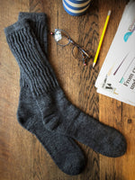 Load image into Gallery viewer, Alpaca Ribbed Socks Larger size UK 7-10