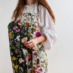 Load image into Gallery viewer, Bountiful Blooms - Tea Towel - Black, designed by Catherine Lewis