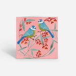 Load image into Gallery viewer, Eurasian blue tits - Everyday Illustrated Nature Card- Pink
