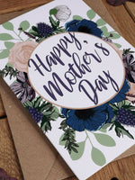 Load image into Gallery viewer, Happy Mother's Day Navy Blue & Pink Floral Card