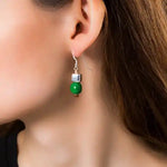 Load image into Gallery viewer, Pretty Pink Acai Seed / Silver Ceramic Cube Earrings