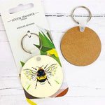 Load image into Gallery viewer, Bee Hardwood Keyring by Louise Jennifer Design