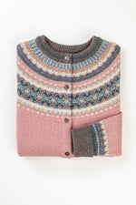 Load image into Gallery viewer, Alpine Short Cardigan Vintage Pink - 100% Merino Lambswool designed by ERIBÉ Knitwear