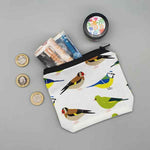 Load image into Gallery viewer, Garden Birds Purse Handmade by Blue Ranchu Designs