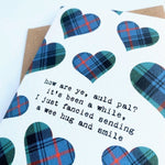 Load image into Gallery viewer, 'Hug And Smile' Scottish Card by Hiya Pal HP102