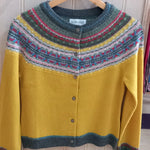 Load image into Gallery viewer, Alpine Short Cardigan - Piccalilli 100% Merino Lambswool designed by ERIBÉ Knitwear