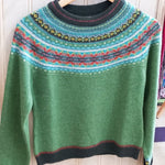 Load image into Gallery viewer, NEW Stock 'MOSS' Alpine Short Sweater' 100% Merino Lambswool designed by ERIBÉ Knitwear