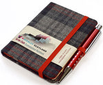 Load image into Gallery viewer, TARTAN CLOTH NOTEBOOK MINI WITH PEN: KINLOCH ANDERSON CASTLE GREY