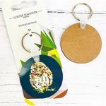 Load image into Gallery viewer, Bird themed Hardwood Keyrings by Louise Jennifer Design