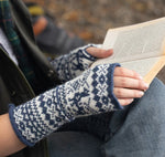 Load image into Gallery viewer, Alpaca Fair Isle Fingerless Gloves by Samantha Holmes