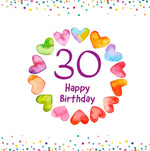 Load image into Gallery viewer, Colourburst Age Cards 18 to 90 years old