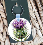 Load image into Gallery viewer, Spear Thistle Hardwood Keyrings by Louise Jennifer Design