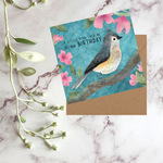 Load image into Gallery viewer, Michigan Bird Card Blue - Blank Inside Card JC-02