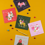 Load image into Gallery viewer, SISTER Christmas Card - Leopard with Hat & Scarf by Klara Hawkins