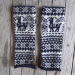 Load image into Gallery viewer, Alpaca Fair Isle Fingerless Gloves by Samantha Holmes