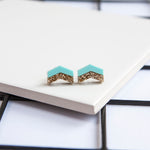 Load image into Gallery viewer, Glitter Arrow studs Made in Scotland by Twiggd