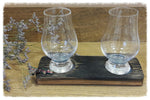 Load image into Gallery viewer, 2 Glass Tasting Tray made from Upcycled Whisky Barrels