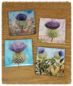 Load image into Gallery viewer, Geoff Foord Thistle Magnets - 4 Scottish Thistles