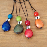 Load image into Gallery viewer, Pretty Pink Long Adjustable Taqua Seed Necklace