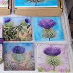 Load image into Gallery viewer, Geoff Foord Thistle Magnets - 4 Scottish Thistles