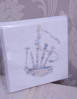 Load image into Gallery viewer, WordArt Notelets Pack of 6