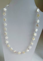 Load image into Gallery viewer, Mother of Pearl Star Necklace, Made by Eleanor Barron