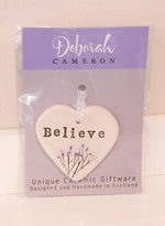 Load image into Gallery viewer, Botanical Keepsake Hearts Handmade Ceramics by Deborah Cameron - Made in Scotland