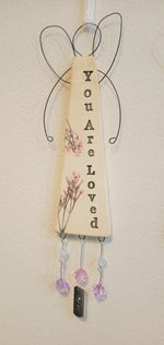 Load image into Gallery viewer, Botanic Winged Fairy Handmade Ceramic Decoration by Deborah Cameron Creative Artist