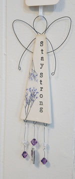 Load image into Gallery viewer, Botanic Winged Fairy Handmade Ceramic Decoration by Deborah Cameron Creative Artist