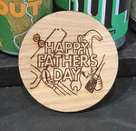 Load image into Gallery viewer, FATHER'S DAY Themed Coasters by Rezawood Designs