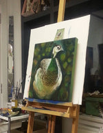 Load image into Gallery viewer, Large SQ Hen Cards by Louise Scott