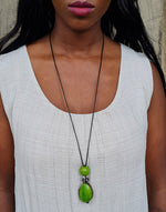 Load image into Gallery viewer, Pretty Pink Long Adjustable Taqua Seed Necklace