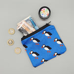 Load image into Gallery viewer, Puffin Purse Handmade by Blue Ranchu Designs