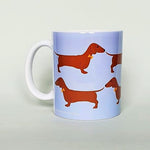 Load image into Gallery viewer, Red Dachshund Earthenware Mug by Blue Ranchu Designs