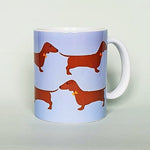 Load image into Gallery viewer, Red Dachshund Earthenware Mug by Blue Ranchu Designs