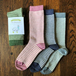 Load image into Gallery viewer, Ladies Stripey Alpaca Socks Size 4-7 by Samantha Holmes