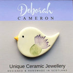 Load image into Gallery viewer, Little Bird Ceramic Brooch Handmade by Deborah Cameron