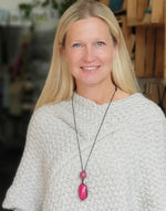 Load image into Gallery viewer, Pretty Pink Long Adjustable Taqua Seed Necklace