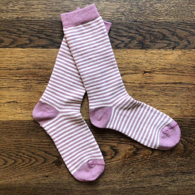 Ladies Alpaca Stripey Socks