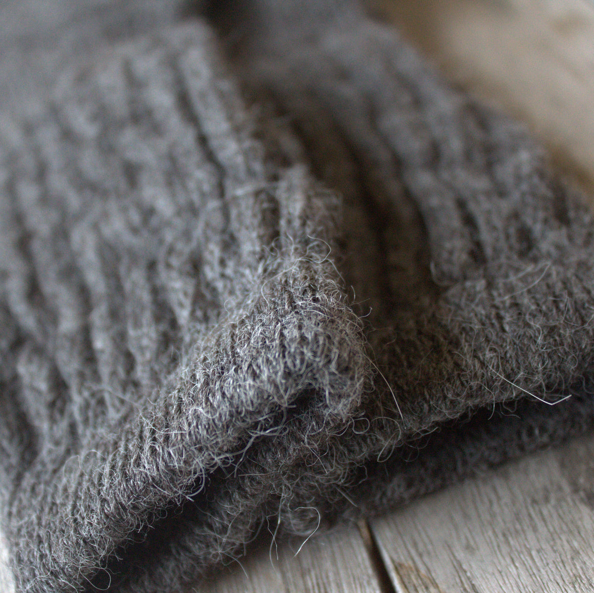 Alpaca Ribbed Socks Larger size UK 7-10