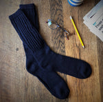 Load image into Gallery viewer, NEW COLOURS Alpaca Rib Cushion Socks - UK Size 4-7
