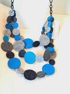 Long Felt Circle Necklaces Made in Scotland by Syrah Jay