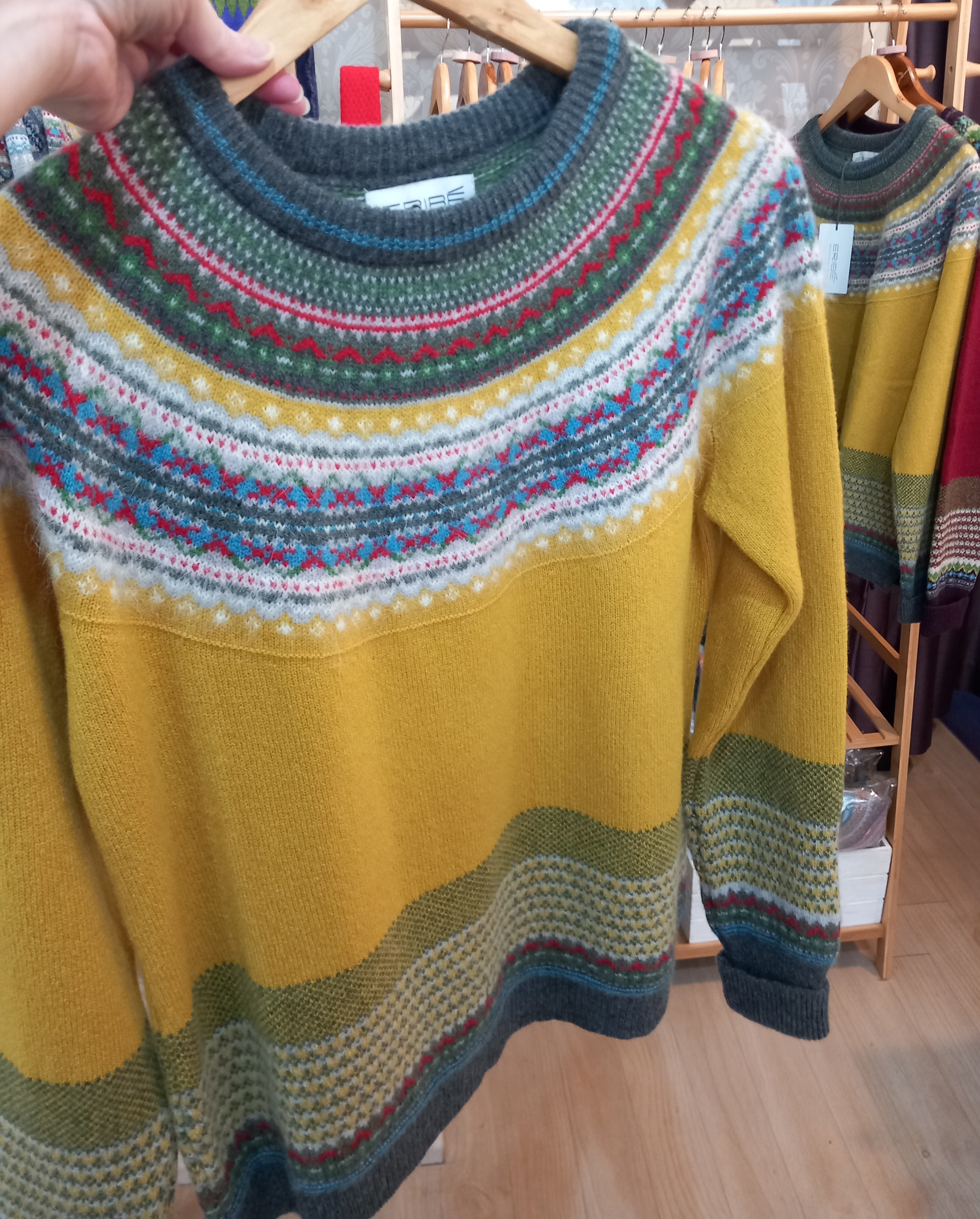 NEW STOCK - Piccalilli Alpine Sweater 96% Merino Lambswool / 4% Angora designed by ERIBÉ Knitwear