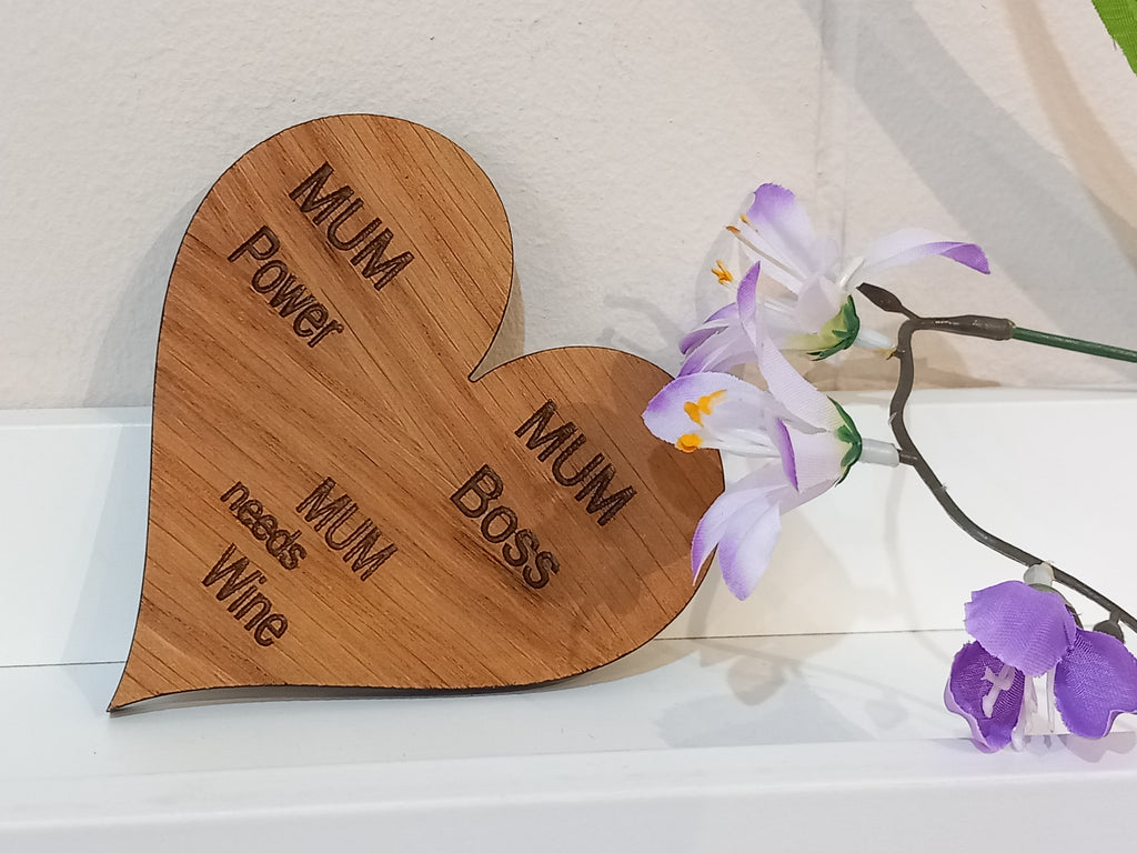 MOTHER'S DAY Wooden Coaster by Rezawood Designs