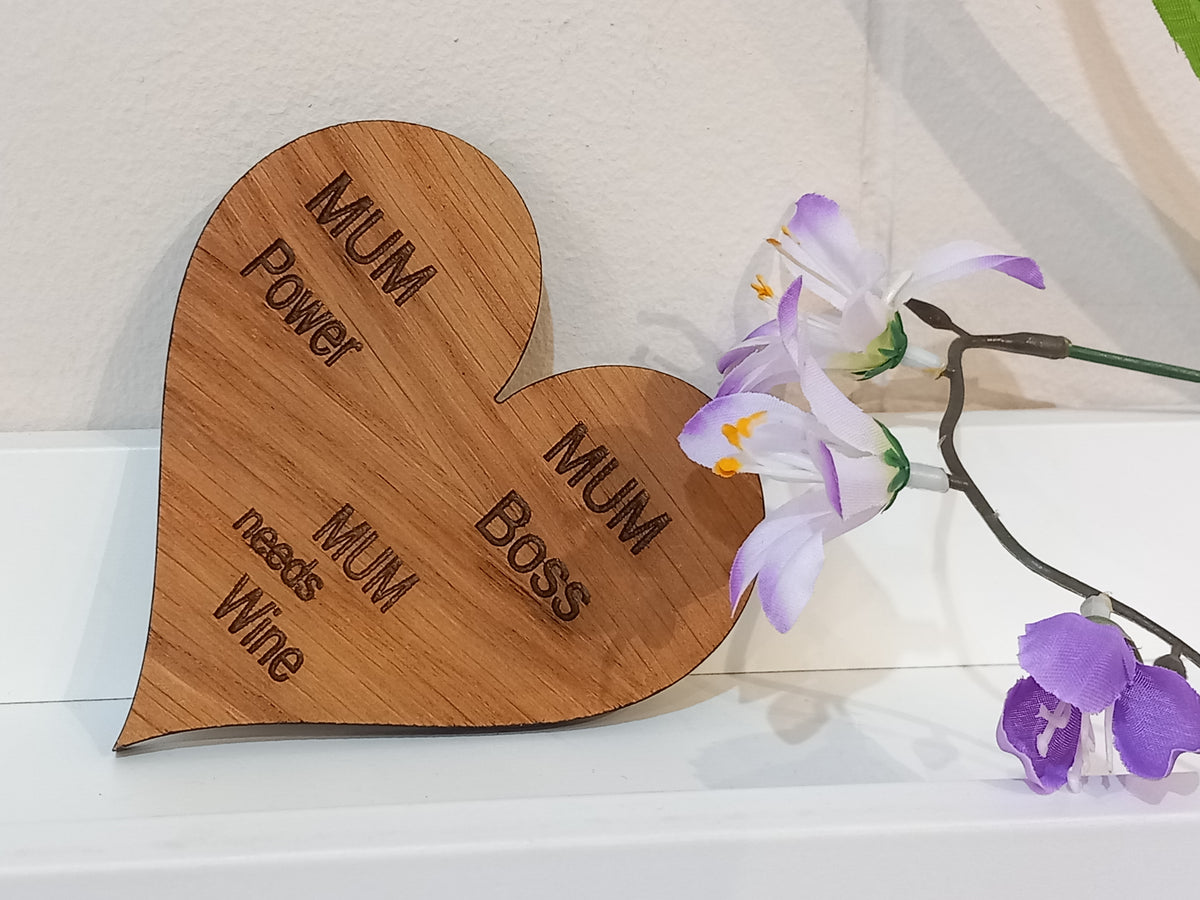 MOTHER'S DAY Wooden Coaster by Rezawood Designs