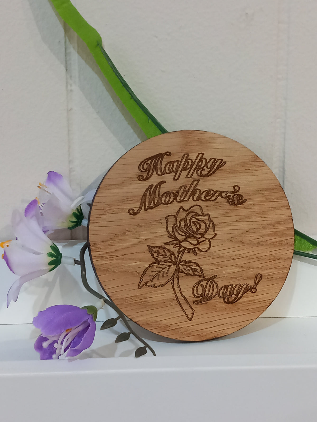 MOTHER'S DAY Wooden Coaster by Rezawood Designs