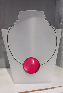 Pretty Pink Single Seed Wire Necklaces
