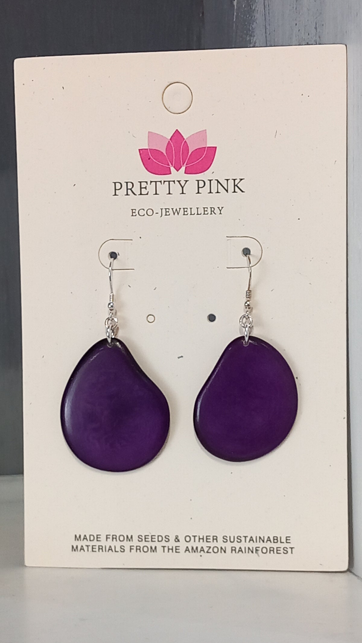 Folha Earrings Made by Pretty Pink Eco Jewellery
