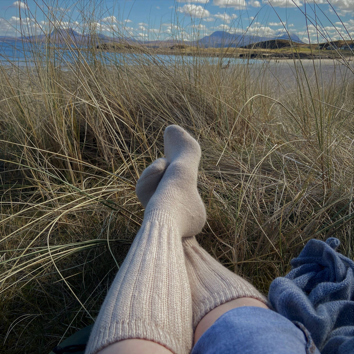 NEW COLOURS Alpaca Rib Cushion Socks - UK Size 4-7