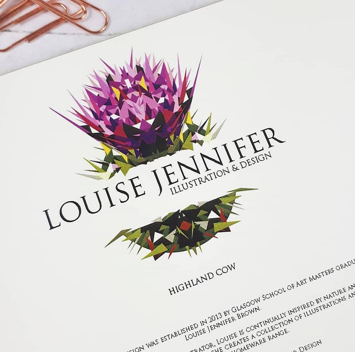 Flower Cards designed by Louise Jennifer Design
